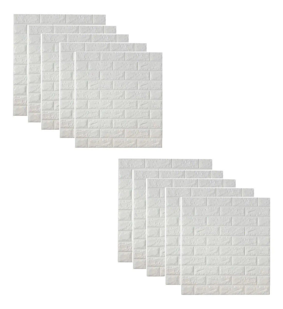Pack x10 placas autoadhesivas ladrillo revestimiento