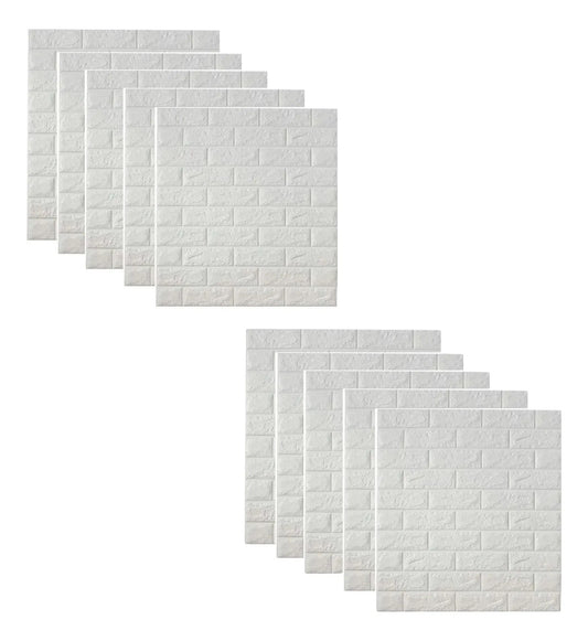 Pack x10 placas autoadhesivas ladrillo revestimiento