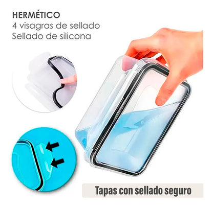 Tarros hermeticos 16 contenedores