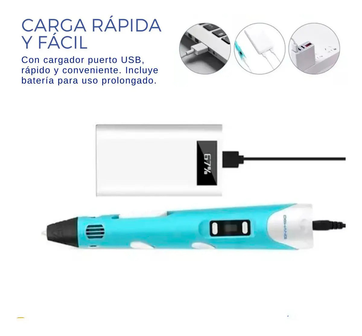 Lápiz 3d impresora 3d + filamento caneta 3d