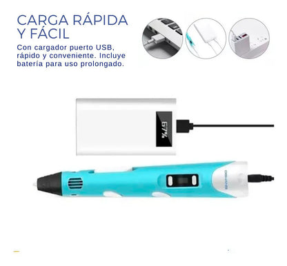 Lápiz 3d impresora 3d + filamento caneta 3d