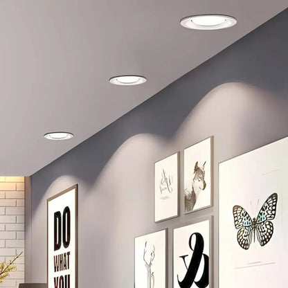 Plafón Led Circular Embutir Iluminación 7w Empotrar Pro Blanco