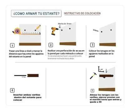 Estantes Flotantes Repisa Ménsula Invisible Melamina80x20x18 Color Coco Bolo