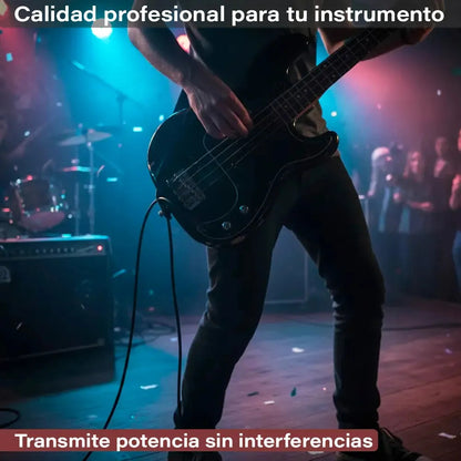 Cable plug 10 metros profesional instrumento guitarra bajo