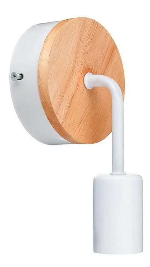 Pack aplique Mundo Shop portalamparas metal madera vintage + lampara