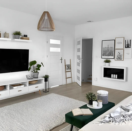 Lampara colgante de techo nordica madera 30cm marrón
