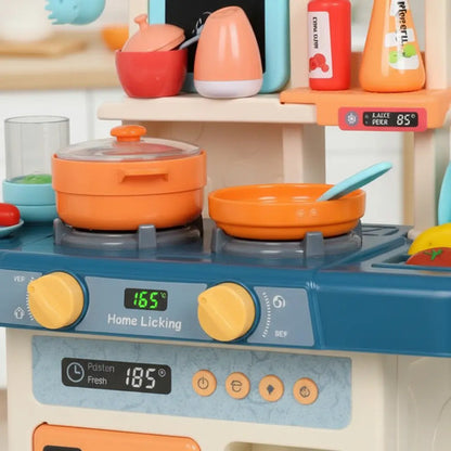 Cocina De Juguete 2 En 1 Sonido Y Accesorios Didáctica 36pza Verde Claro