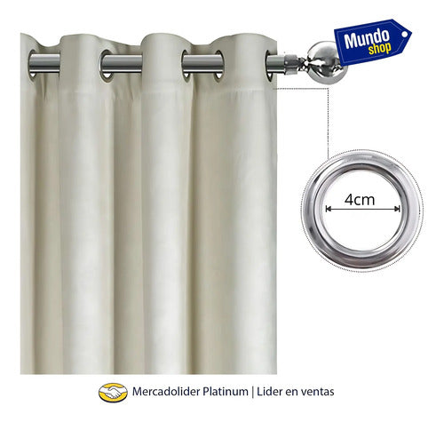 Cortinas Blackout 2 Paños 220cm X 140cm Satinado Calidad