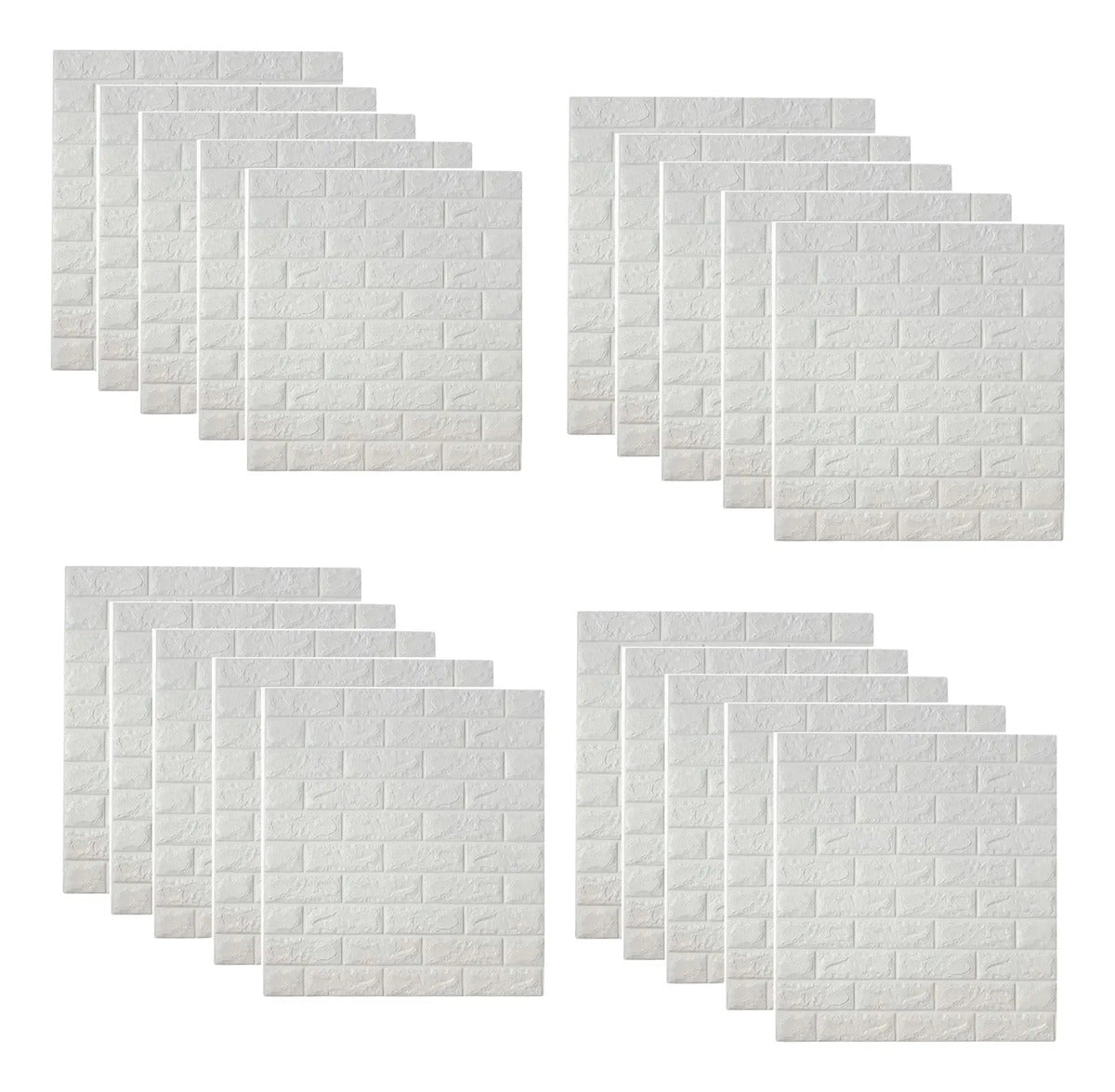 Pack x20 placas autoadhesivas ladrillo revestimiento