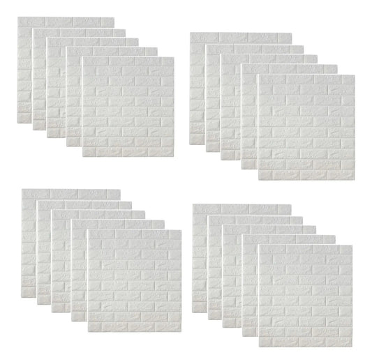 Pack x20 placas autoadhesivas ladrillo revestimiento