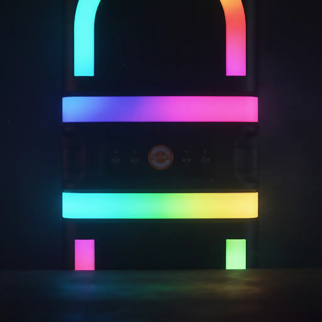 Parlante bluetooth karaoke con luces RGB batería recargable