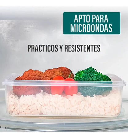 24 Recipientes Tarros Tuppers Herméticos Color Transparente Blanco