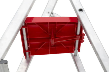 Escalera de aluminio tijera 6 escalones plegable plateado