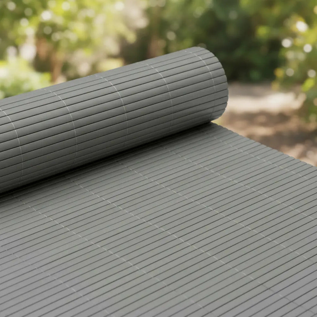 Cerca de PVC gris 1,0 x3 mts esterilla cerramiento gris