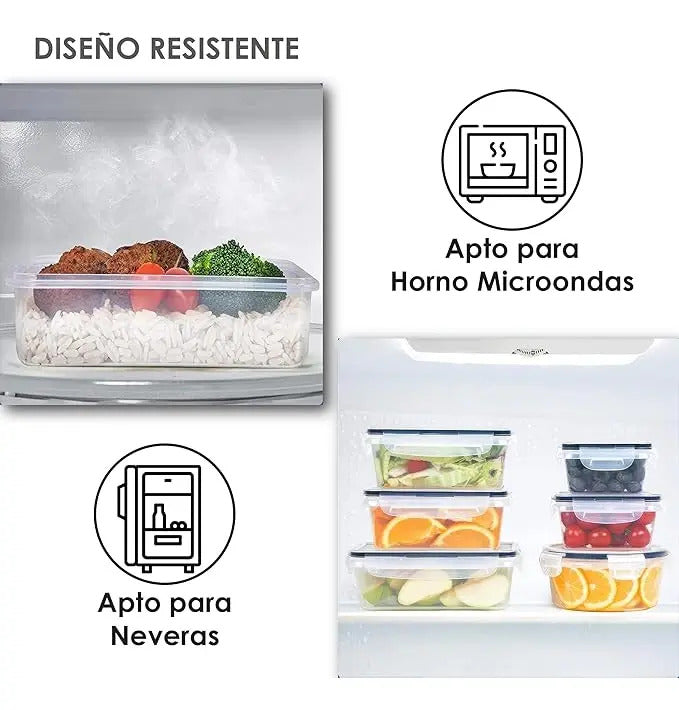 Recipientes herméticos 34 contenedores