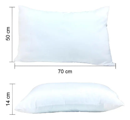 Pack x2 almohadas 100%poliéster hipoalergénica antiácaro blanco