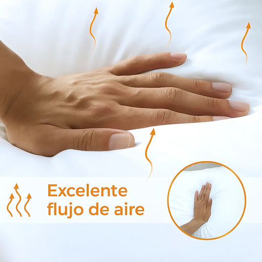 Pack x2 almohadas 100%poliéster hipoalergénica antiácaro blanco