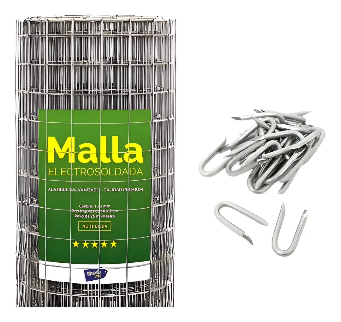 Tejido malla electrosoldada galvanizada rollo 1.80m x25 mt