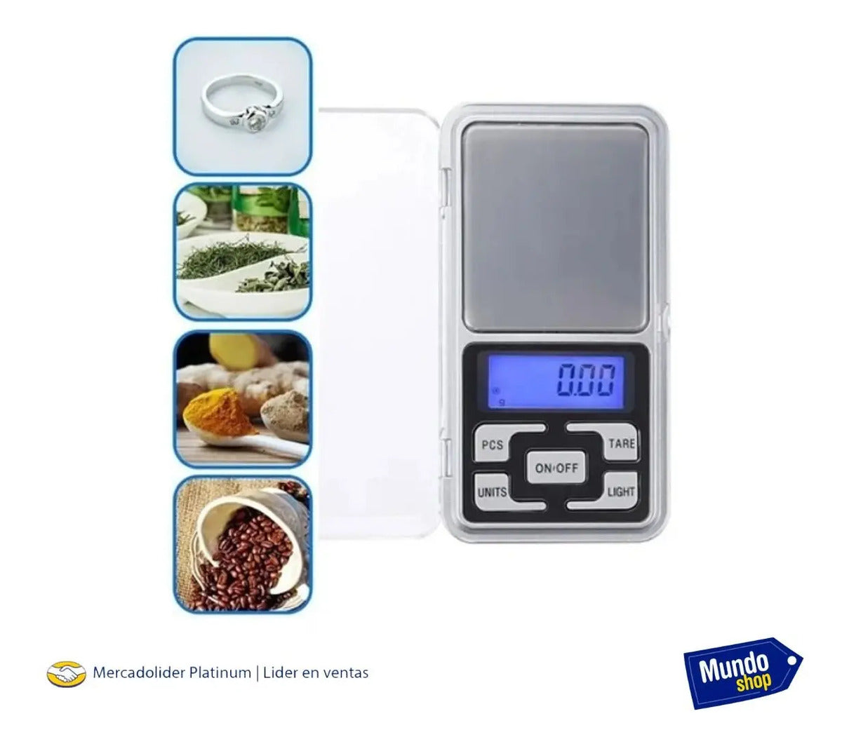 Balanza digital de precisión 0,01g hasta 200g de bolsillo