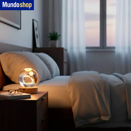 Veladora Bola De Cristal Con Luz Led Diseño Delfín 8cm Blanco