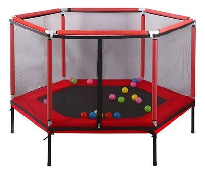 Cama Elástica Infantil Con Red De Seguridad 140 X130cm