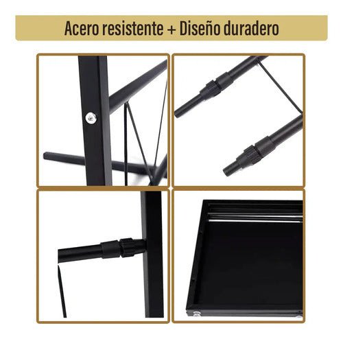 Rack Estante Organizador Extensible Cocina Mesada Microondas Negro