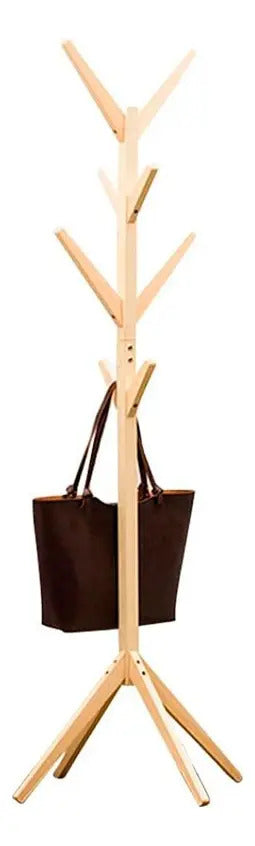 Perchero madera bambu de pie 175x45cm