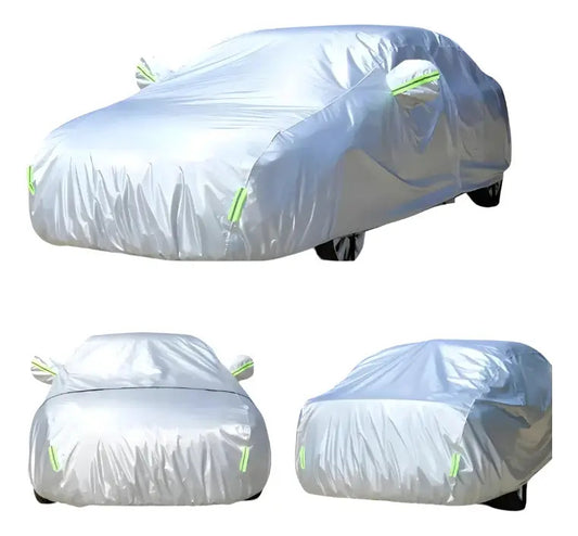 Lona funda cubre auto impermeable de aluminio 4.8x1.8x1.5m plateado