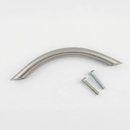 Pack X20 Tirador De Acero 96mm Para Muebles Plateado