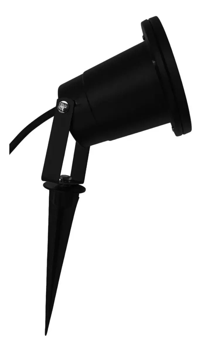 Lampara estaca jardin LED jabalina exterior pincho piso GU10 negro