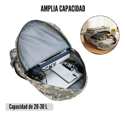 Mochila Urbana Táctica Militar Gris Militar