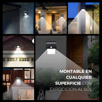 Pack x10 focos solares LED exterior con sensor luz fria