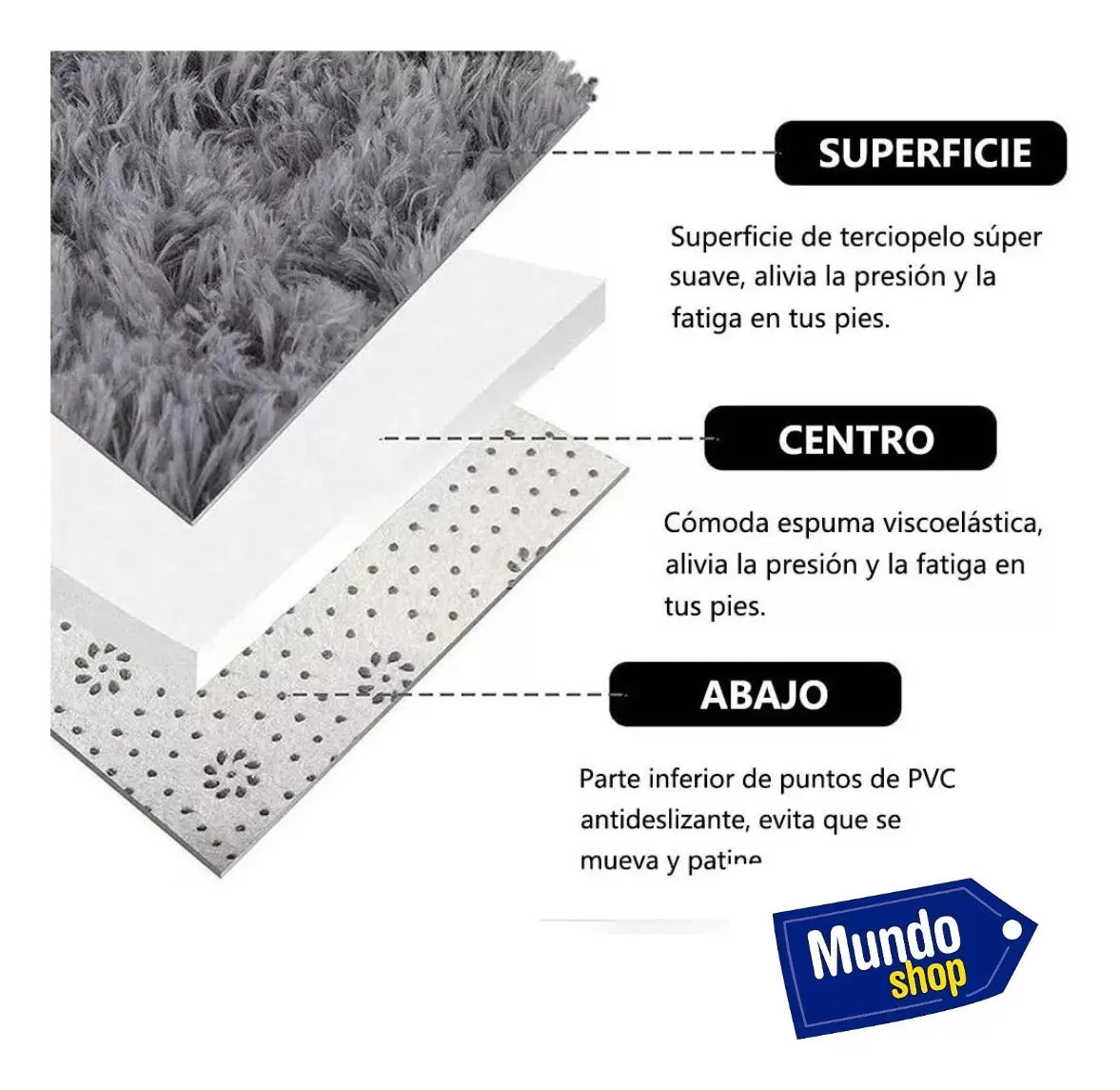 Alfombra shaggy 100 x 150cm color marrón claro diseño de la tela veteado 1.5 m 1 m