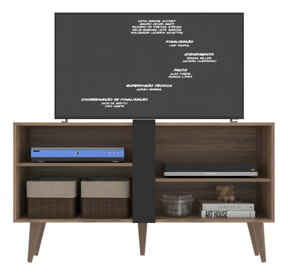 Rack TV Mundo Muebles Soberano mdp 42 pulgadas marrón 4 estantes