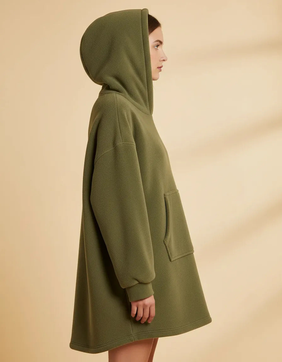Buzo manta con capucha polar y corderito unisex