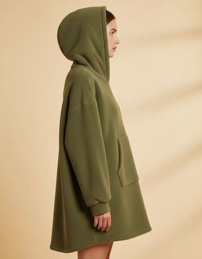 Buzo manta con capucha polar y corderito unisex