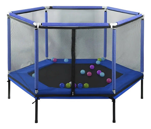 Cama Elástica Infantil Con Red De Seguridad 140 X130cm