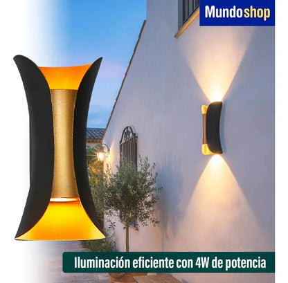 Aplique LED spot bidireccional vintage moderno negro