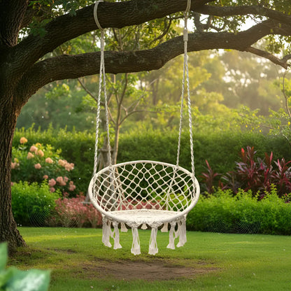 Silla hamaca circular cuerda para interior o exterior