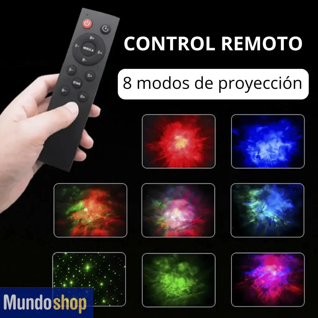 Lampara astronauta proyector de noche galaxia colores