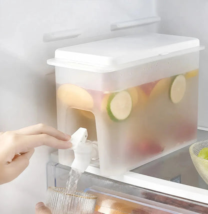Dispensador de líquidos 3,5l con tapa ideal jugos bebidas blanco