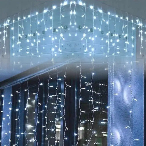 Cortina Led 300tira 2x2 Metros Navidad Bodas Luces Fría