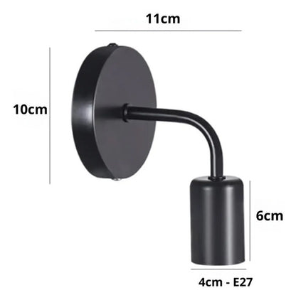 Pack X2 Aplique De Pared Nordico Metal Color Negro