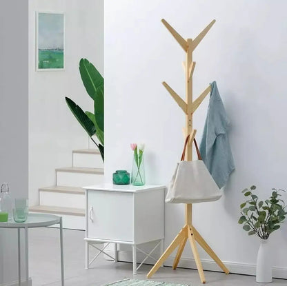 Perchero madera bambu de pie 175x45cm