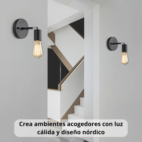 Aplique Pared Nórdico Metal Brazo Ajustable Vintage