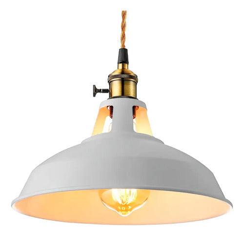 Lampara Colgante De Techo Metal Nordica Blanco Negro Luz