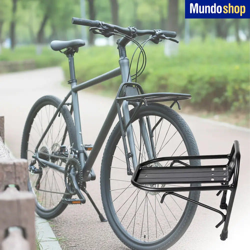 Parrilla Bicicleta Portaequipaje Aluminio Viaje Equipaje Negro