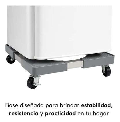 Base móvil ajustable con rueda para electrodomésticos