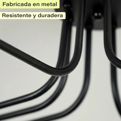 Lampara De Techo Moderna Novedosa Nordica Multiple Negro