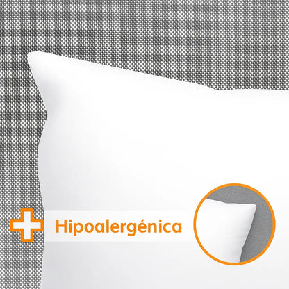 Pack x2 almohadas 100%poliéster hipoalergénica antiácaro blanco